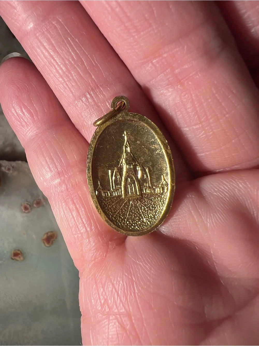 Gold Religious Medal Pendant only